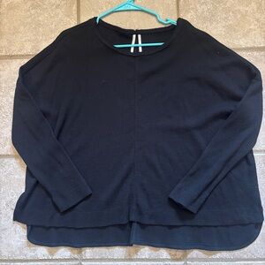 Anthropologie Black Long Sleeve Sweater Tee